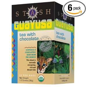 Stash Tea Guayusa with Chocolate, 18 Count (Pack of 6)  