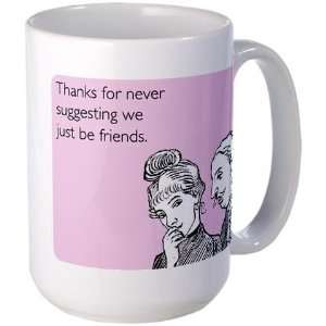 Just Friends Romance Large Mug by 