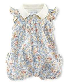 Ralph Lauren Childrenswear Infant Girls Floral Bubble Romper   Sizes 