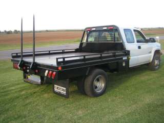 Deluxe flatbed w/ bale hauler for dual wheel truck  