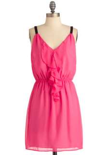Look to the Future Dress in Pink   Mid length, Party, Pink, Black 