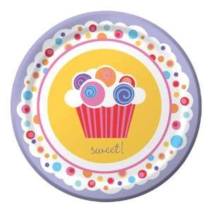  Sweet Cupcake Paper Dessert Plates Toys & Games