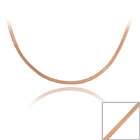   Rose Gold Over Sterling Silver 18 inch Herringbone Chain Necklace