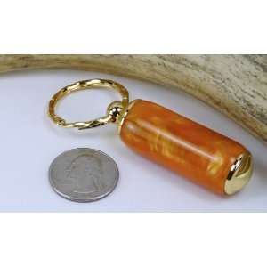  Orange Crush Acrylic Pill Case With a Gold Finish Office 