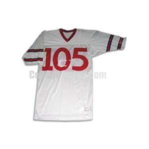   White No. 105 Team Issued Cornell Football Jersey