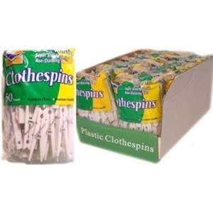  50 ct. PLASTIC SPRING CLOTHESPINS