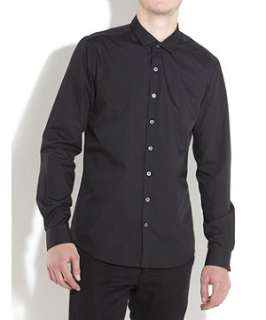 Black (Black) Metal Button Shirt  229660301  New Look