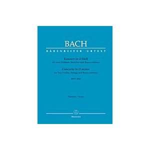 Konzert fur zwei Violinen, Streicher und Basso continuo d Moll BWV 