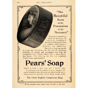 1912 Ad A & F Pears Co. Toilet Bath Complexion Soap   Original Print 