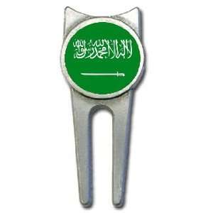 Saudi Arabia flag golf divot tool