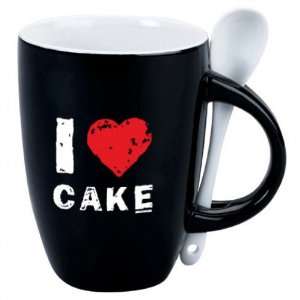  I Heart Cake Mug with Spoon 