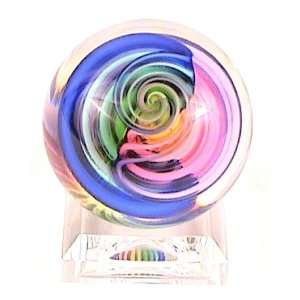   Fritz Glass 1 .5 inches in diameter Rainbow TwistMade in the U.S.A