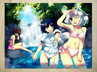 S588 Anime Sexy Girls Neko Ears Swimsuit Water POSTER  