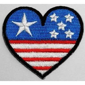 com SALE Cheap 1.9 x 2.2 Heart Love USA Flag Clothing Jacket Shirt 