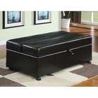 Wildon Home Sleeper Ottoman with Casters in Black