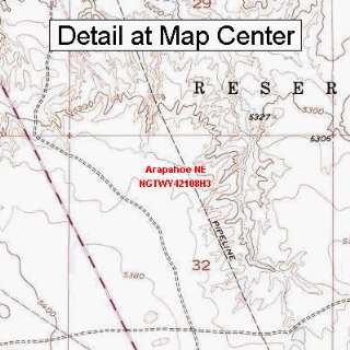 USGS Topographic Quadrangle Map   Arapahoe NE, Wyoming (Folded 