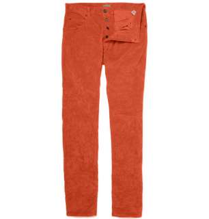   Trousers  Casual trousers  Straight Crumpled Corduroy Trousers
