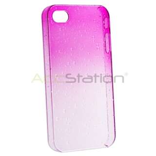   Waterdrop Transitional Color Hard Case Cover+Guard for iPhone 4 G 4S