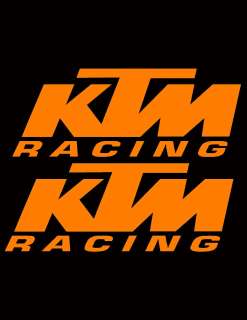 KTM RACING DECAL STICKER MOTORCYCLE MX MOTOCROSS SX QUAD ATV 