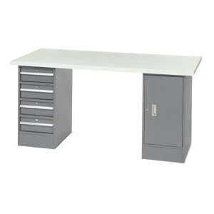  72 6 Drawer / Cabinet Plastic Top Workbench