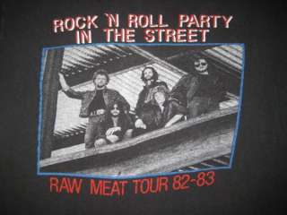 VTG AXE 1982 RAW MEAT TOUR T SHIRT OFFERING y&t krokus  