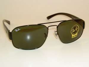 New RAY BAN Sunglasses BLACK Frame RB 3427 002 G 15 Glass Lenses 