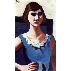 Made Oil Reproduction   Max Beckmann   32 x 56 inches   Quappi in Blue 