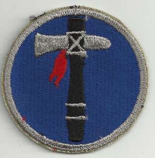 19th ARMY CORPS WWII PATCH WITH RED FEATHER SCARCE ONE  
