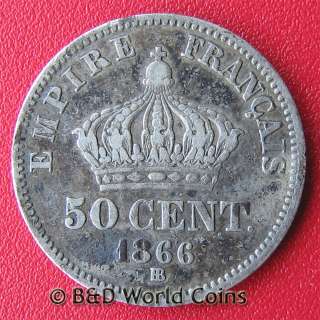   gr oz diameter mm 1866 bb 50 centimes 814 2 na silver 835 2 5 0671 18