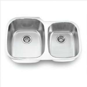   625 Stainless Steel Undermount Double Bowl Kitchen Sink Finish Satin