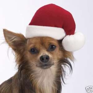  Aria Plush Santa Dog Pet Hat w/ Adjust Chin Strap MED 