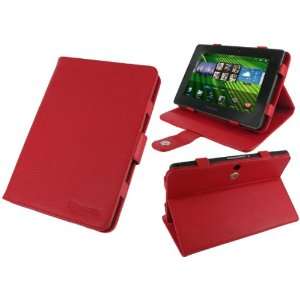  rooCASE Multi Angle (Red) Leather Folio Case Cover for 