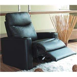   Black Leather Theater Recliner , Three Way Leather Recliner Home