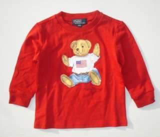 NWT New Ralph Lauren Polo Boys Bear Logo Shirt sz 12m  