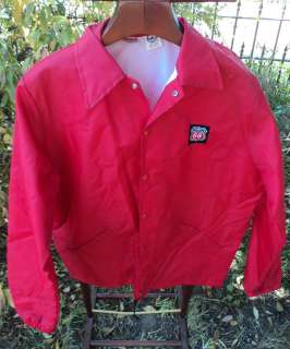 VTG Red Phillips 66 Nylon Lined Jacket size Large EUC Union Made 