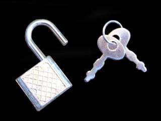 NEW Small Metal Padlock Mini SILVER Tiny Box Lock Key  