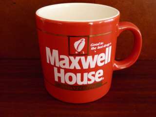 MAXWELL HOUSE BRIGHT RED COFFEE MUG ENGLAND AwEsOmE  