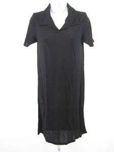 CALVIN KLEIN Black Collared Short Sleeve Dress Size M  