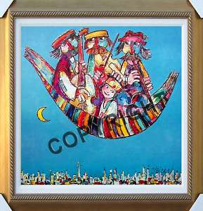   OBICAN FLYING CARPET MUSICIANS S/N LITHOGRAPH from Obican Art Studio