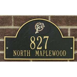  Miami Dolphins Black and Gold Personalized Address Plaque 
