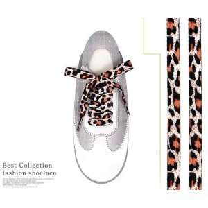  Fashion Leopard printed Shoe laces/Tiger/zebra (Leopard 