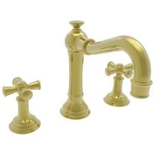  Widespread Lavatory Faucet, Country Base, Cross Handles. 1 