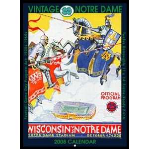 Notre Dame Fighting Irish 2008 Vintage Football Program Calendar 