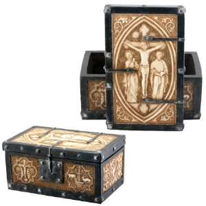  Christian Jewelry Box   Cold Cast Resin (H 2.75 x L 5 