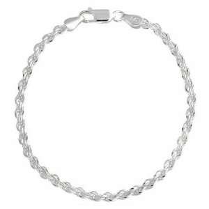  Sterling Silver Interwoven Twisted Oval Link Chain 