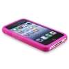 Pink+Red Case Cover+LCD Privacy Film for iPhone 3 G 3GS  