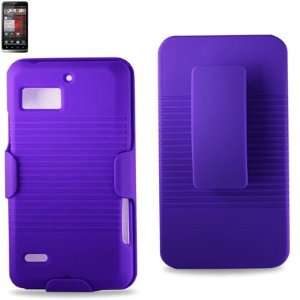  Purple Holster Combo Case + Belt Holster for Motorola 