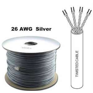  4 Twisted Pair 26 AWG Standed Silver Satin Phone/Data 