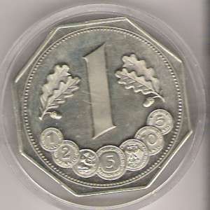 40 Jahre Deutsche Mark 1948   1988 1 Mark achteckig  