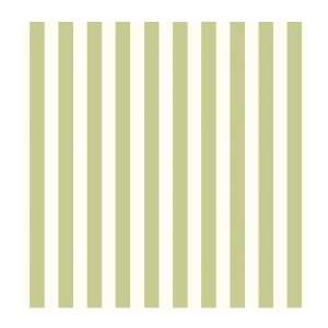   OS0809 1 Inch Stripe Wallpaper, Sage Green/White